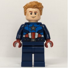Captain America with Dark Blue Suit, Hair (fig-014284)