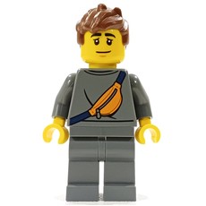 Man, Dark Bluish Gray Tracksuit, Fanny Pack (fig-014320)