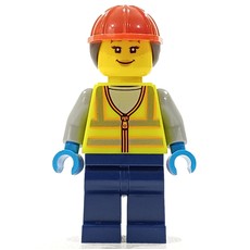 Ground Crew, Vibrant Yellow Safety Vest, Ponytail (fig-014321)