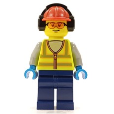 Ground Crew, Vibrant Yellow Safety Vest, Ear Defenders (fig-014322)
