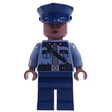 Guard, Sand Blue Torso, Dark Blue Legs, Dark Blue Cap, Medium Brown Head (fig-014343)