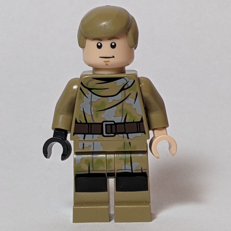 LEGO Set fig-014352 Luke Skywalker - Dark Tan Endor Outfit, Dark 