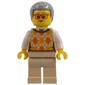 Tan Torso, Tan Legs, Light Bluish Grey Hair, Red Glasses
