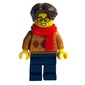 Medium Nougat Torso, Dark Blue Legs, Dark Brown Hair, Red Scarf