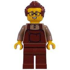 Dark Tan Torso, Reddish Brown Overall, Reddish Brown Hair (fig-014486)