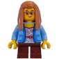 Kid - Bright Blue Torso, Reddish Brown Legs, Medium Nougat Hair