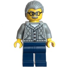 Light Bluish Grey Torso, Dark Blue Legs, Light Bluish Grey Hair, Glasses (fig-014500)