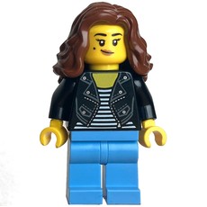 Black Torso, Medium Blue Legs, Reddish Brown Hair (fig-014507)