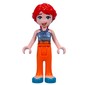Mia - Adult, Metal Blue Top, Orange Pants