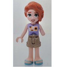 Autumn, Lavender Top, Dark Tan Shorts (fig-014613)