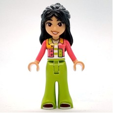 Liann - Lime and Coral Shirt, Lime Pants (fig-014639)