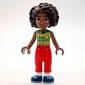 Aliya - Lime and Bright Green Tartan Shirt, Red Pants