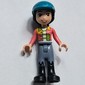 Liann - Lime and Coral Shirt, Sand Blue Pants with Black Boots