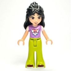 Liann - Medium Lavender Top, Lime Pants, Shocked (fig-014643)