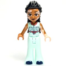 Jordin - White Shirt, Light Aqua Pants (fig-014657)
