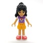 Liann - Medium Lavender Top, Bright Ligt Orange Shorts
