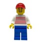 White Striped Torso, Blue Legs, Red Cap