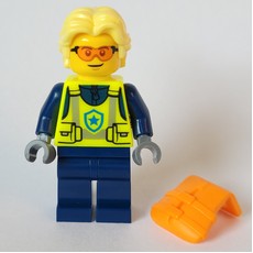 Helicopter Pilot, Neon Yellow Torso, Dark Blue Legs, Bright Light Yellow Hear (fig-014686)