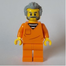 Criminal, Orange Suit, Light Bluish Grey Hair (fig-014687)