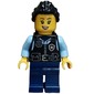 Police Officer - Black Torso, Dark Blue Legs, Black Hair