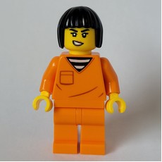 Criminal, Orange Suit, Black Hair (fig-014690)