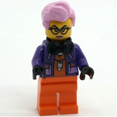 Criminal, Orange Suit, Bright Pink Hair, Dark Purple Jacket, Black Headphones (fig-014692)