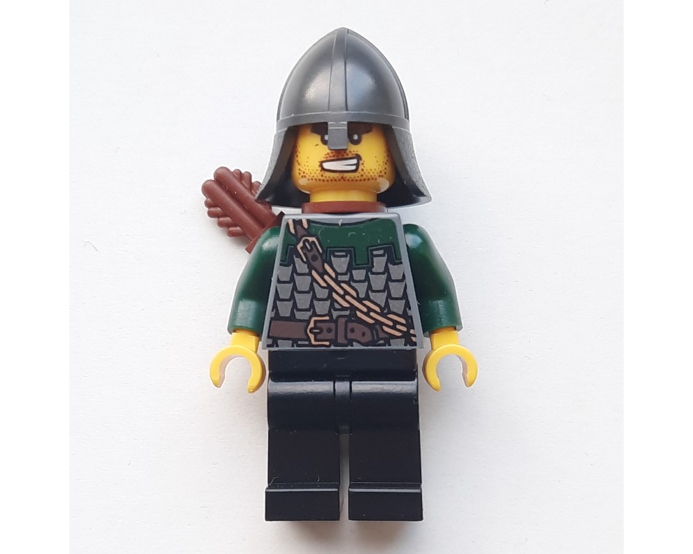 Lego Set Fig-014707 Dragon Knight, Archer, Dark Green, Helmet, Quiver 