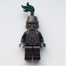 Dragon Knight, Dark Green, Pearl Titanium Helmet with Dark Green Plume (fig-014714)