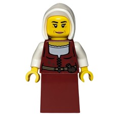 Innkeeper, Dark Red Dress, White Hood (fig-014807)