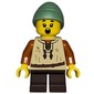 Kid, Tan Torso, Dark Brown Legs, Sand Green Hat