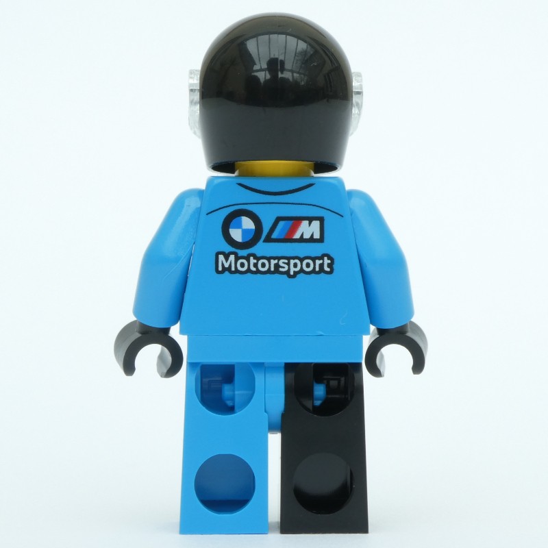 LEGO Set fig-014817 Race Driver - Dark Azure Racing Suit, Black Helmet ...