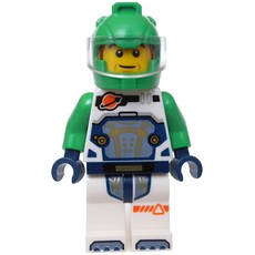 Astronaut, White Spacesuit, Bright Green Helmet, Reddish Brown Sideburns (fig-014845)