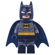 Batman, Dark Bluish Grey Suit, Black / Dark Blue Cape, Black Cowl (fig-014857)