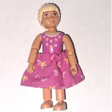 Belville Figure, Girl, Medium Dark Pink Skirt, Bows, and Headbands (fig-014903)