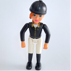 Belville Horse Rider, Black Top and Helmet (fig-014933)