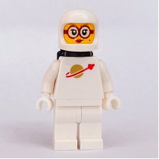Classic Space, White with Black Airtanks, Red Glasses (fig-014962)
