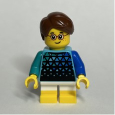 Kid, Medium Azure Torso, White Legs with Yellow Feet, Reddish Brown Hair (fig-015007)
