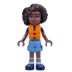 Aliya - Adventure Camp, Bright Light Blue Shorts, Life Vest (fig-015037)