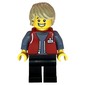 LEGO Employee, Red Jacket, Black Legs