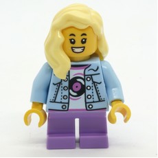 Girl, Bright Light Blue Jacket, Short Medium Lavender Legs (fig-015211)