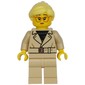 Woman, Tan Jacket and Legs, Glasses