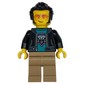 Man, Black Jacket, Dark Tan Legs, Sunglasses