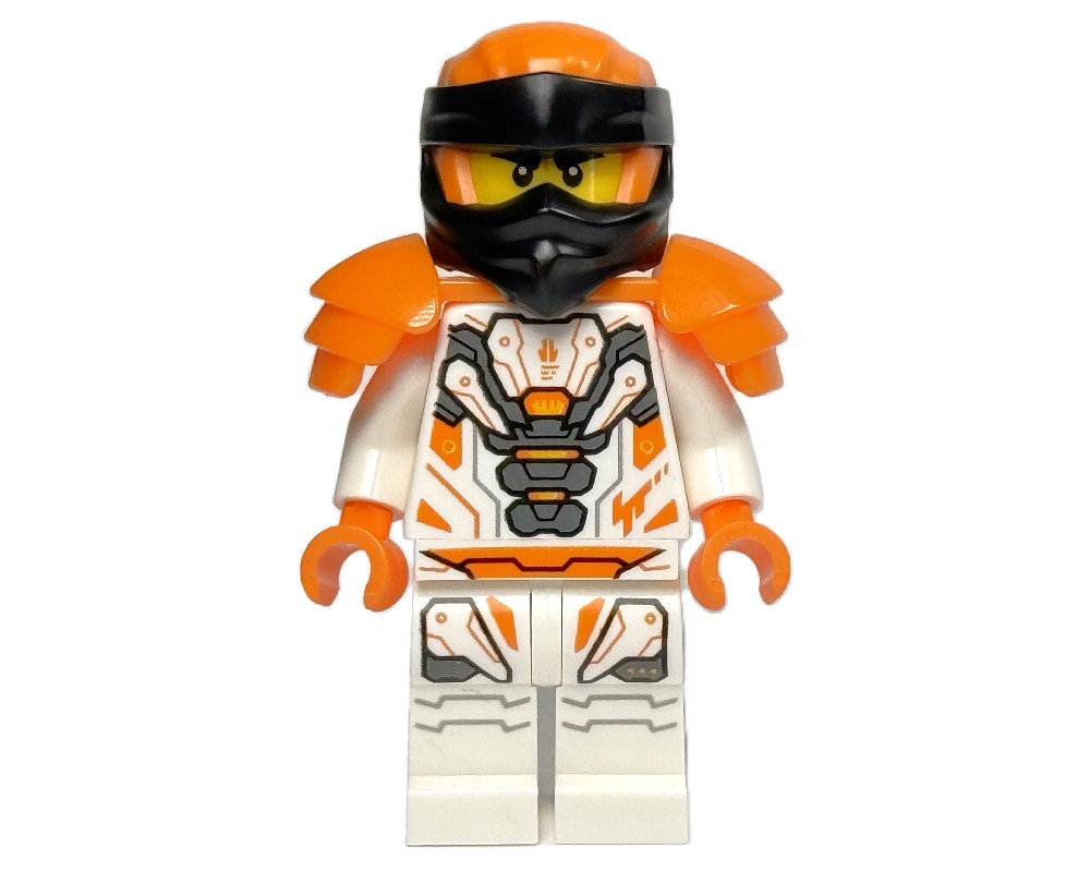 LEGO Set fig-015228 Cole, White Robes, Orange Wraps, Shoulder Armor ...