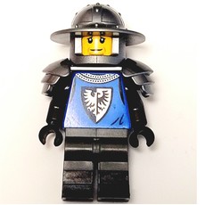 Mountain Fortress Black Falcon Soldier - Helmet with Broad Brim, Shoulder Armor (fig-015254)