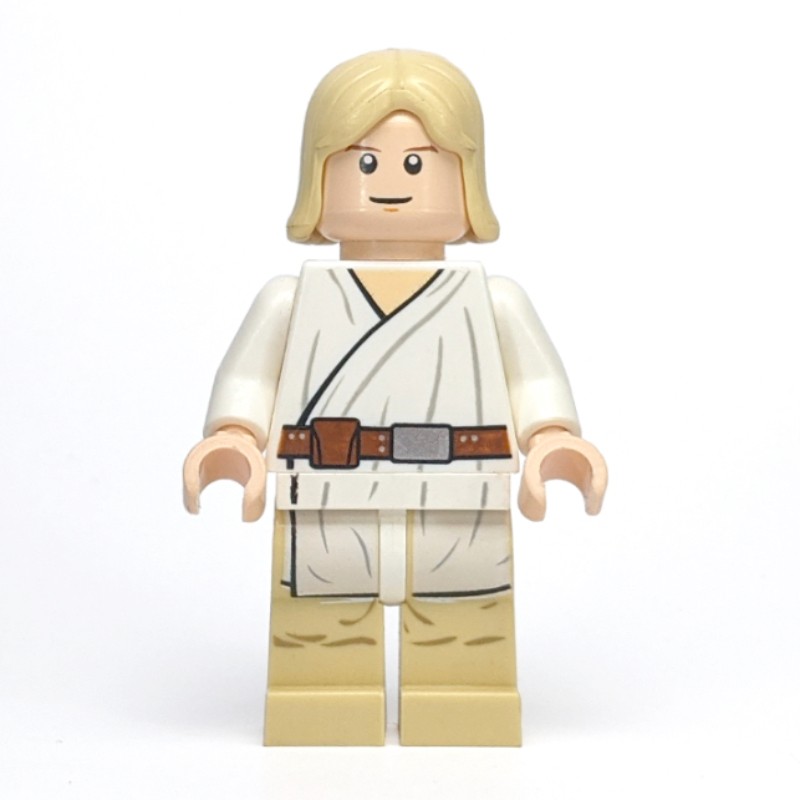 LEGO Set fig-015288 Luke Skywalker, White Robe, Straight Tan Hair ...