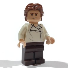 Han Solo, White Shirt, Dark Brown Legs, Dual Sided Head Open Mouth / Closed Eyes with Open Mouth, Ruffled Hair (fig-015308)