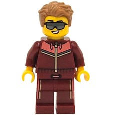 Man, Dark Red Tracksuit, Sunglasses (fig-015348)