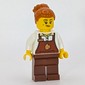 Barista, Reddish Brown Apron, Dark Orange Hair