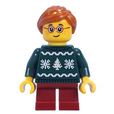 Kid, Dark Green Sweater, Dark Red Legs, Dark Orange Hair (fig-015468)