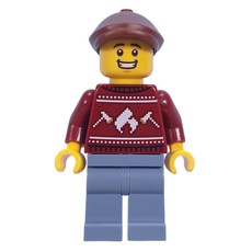 Dark Red Sweater, Sand Blue Legs, Reddish Brown Cap (fig-015469)